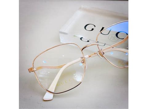 gucci glasses gg09730|GUCCI Metal Eyeglasses GG09730 Gold Pink.